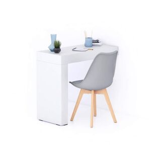 Mobili Fiver Scrivania Evolution 90x40, Bianco Frassino con Una Gamba