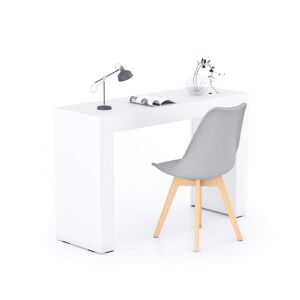 Mobili Fiver Scrivania Evolution 120x40, Bianco Frassino con Due Gambe