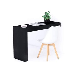 Mobili Fiver Scrivania Evolution 120x40, Nero Frassino con Una Gamba