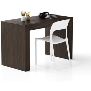 Mobili Fiver Scrivania Evolution 120x60, Noce Scuro con Due Gambe