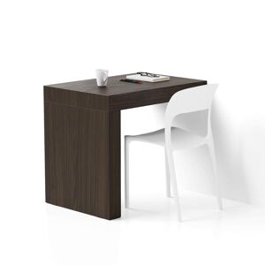 Mobili Fiver Scrivania Evolution 90x60, Noce Scuro con Una Gamba