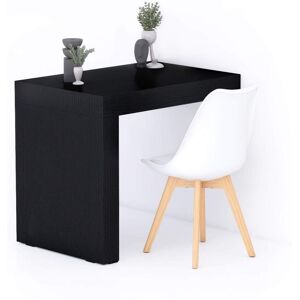 Mobili Fiver Tavolo da pranzo Evolution 90x60, Nero Frassino con Una Gamba