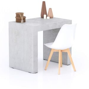 Mobili Fiver Tavolo da pranzo Evolution 90x60, Grigio Cemento con Due Gambe