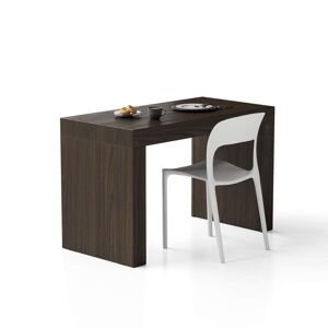 Mobili Fiver Tavolo da pranzo Evolution 120x60, Noce Scuro con Due Gambe