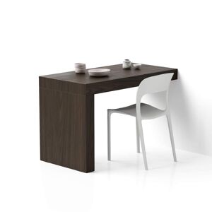 Mobili Fiver Tavolo da pranzo Evolution 120x60, Noce Scuro con Una Gamba