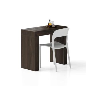 Mobili Fiver Tavolo da pranzo Evolution 90x40, Noce Scuro con Due Gambe