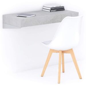 Mobili Fiver Scrivania sospesa a muro Evolution 90x40, Grigio Cemento