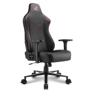 Sharkoon SGS30 Sedia per gaming universale Sedia imbottita tappezzata Nero, Rosa (4044951034819)