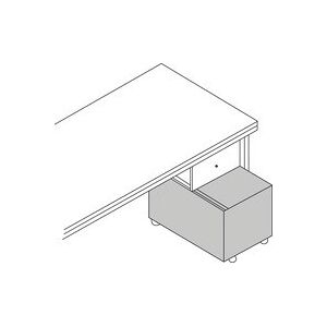 ratioform Tavolo da imballo System, cassettiera senza coperchio, 500 x 650 x 525 mm, nero