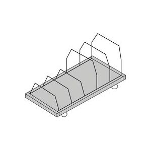 ratioform Tavolo da imb. System, mensola corta, 4 ruote sterz., 1015 x 600 x 690 mm, nero