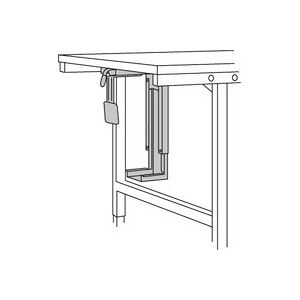 ratioform Tavolo da imballo System, alloggiamento PC, 100-242 x 150 x 320-545 mm, argento