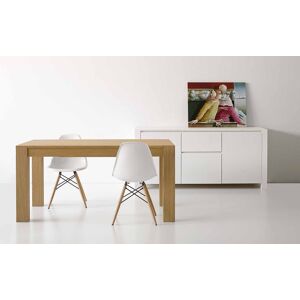 Tavolo da pranzo allungabile in legno rovere 160 x 90