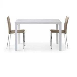 Tavolo da pranzo allungabile bianco frassinato moderno 120 x 90