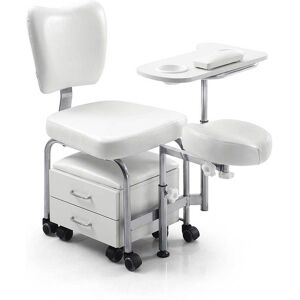 SEDIA PEDICURE sgabello poltrona MANICURE CON POGGIAPIEDI E CASSETTIERA PER ESTETISTA KE135060