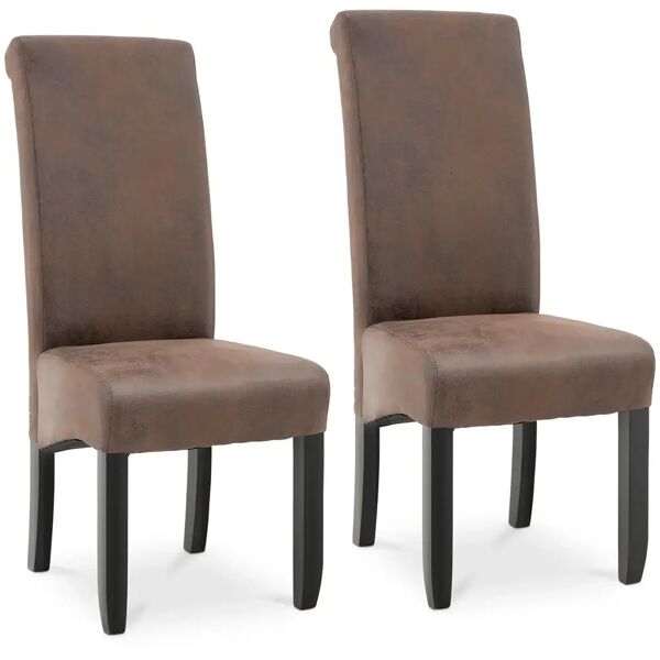 fromm & starck sedie in legno imbottite - set da 2 - fino a 150 kg - superficie di seduta di 44,5 x 44 cm - marrone star_con_50