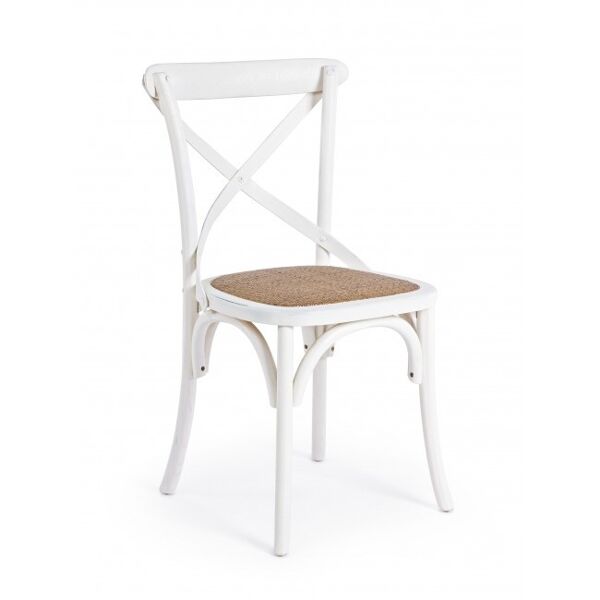 contemporary style sedia cross bianco