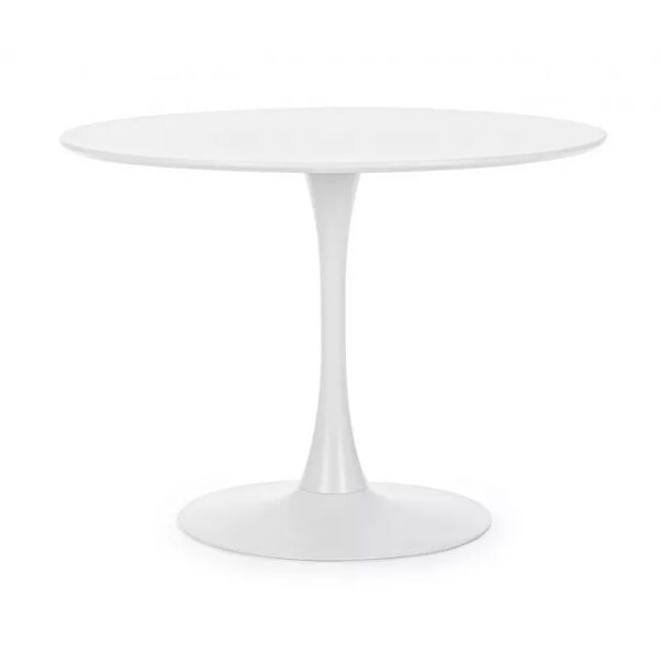 contemporary style tavolo bloom bianco d100