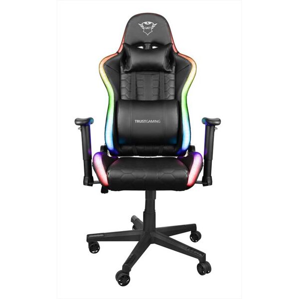 trust sedia gaming gxt716 rizza rgb led chair-black rgb led