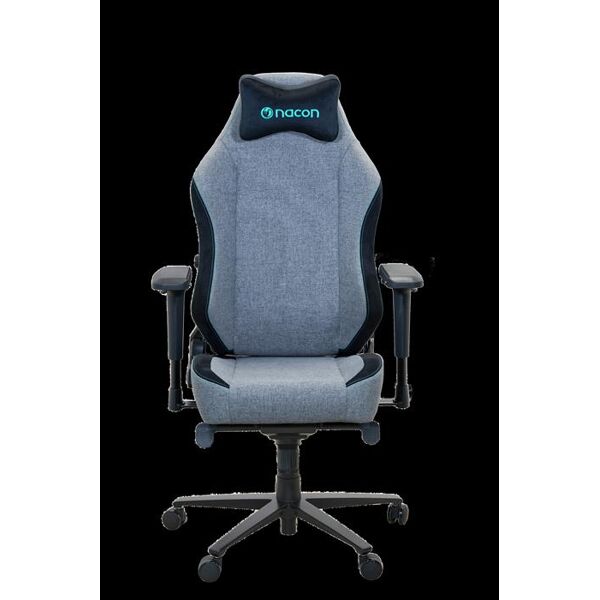 nacon sedia gaming tessuto, reclinabile 180°-grigio