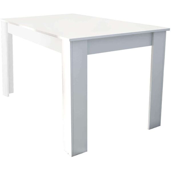 milani home tavolo da pranzo in legno di design per sala da pranzo 140x80x75 h bianco 138 x 74.5 x 80 cm