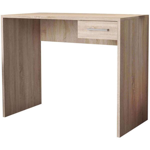 milani home scrivania di design per studio con cassetto 90x45x74 h marrone 90 x 45 x 74 cm