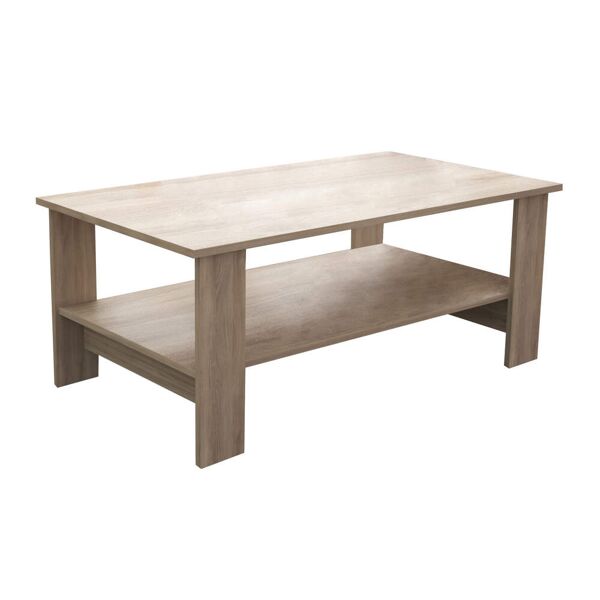 milani home tavolino da salotto moderno cm 100x55x41 h rovere grigio 100 x 55 x 41 cm
