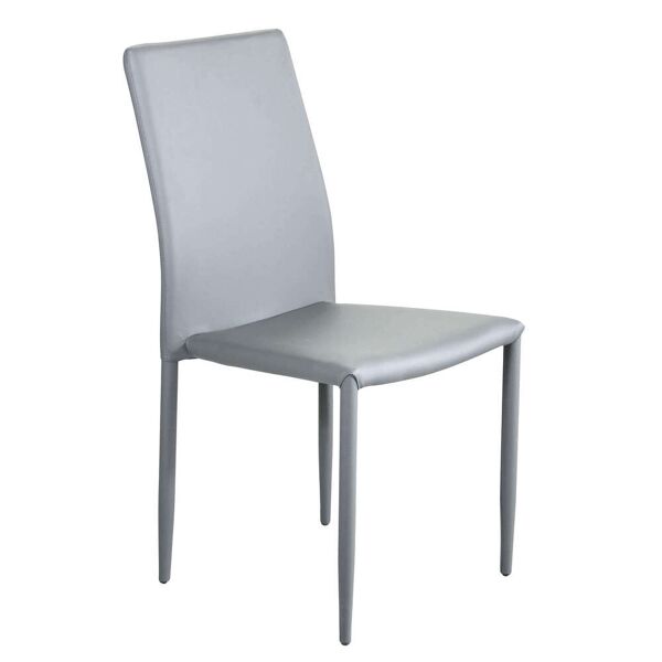 milani home sedia da pranzo moderna di design contemporaneo per sala da pranzo cm 41 x 50 x grigio chiaro 41 x 90 x 43 cm