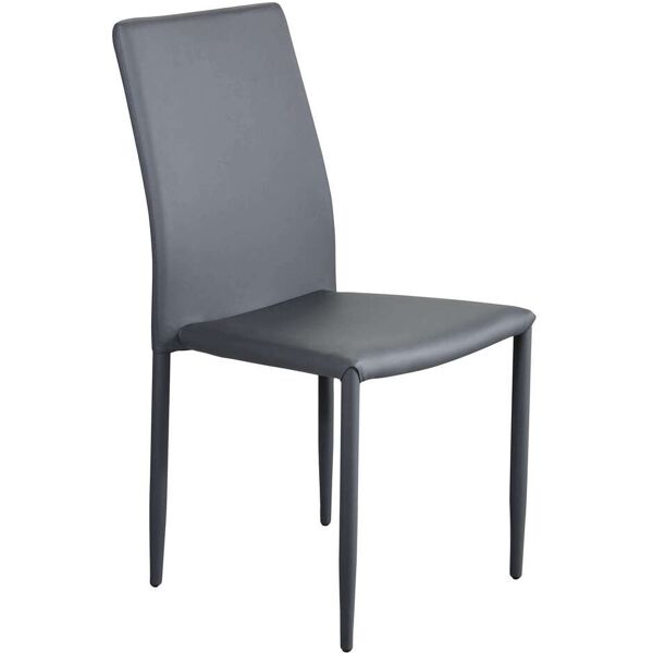 milani home sedia da pranzo moderna di design contemporaneo per sala da pranzo cm 41 x 50 x grigio scuro 41 x 90 x 43 cm