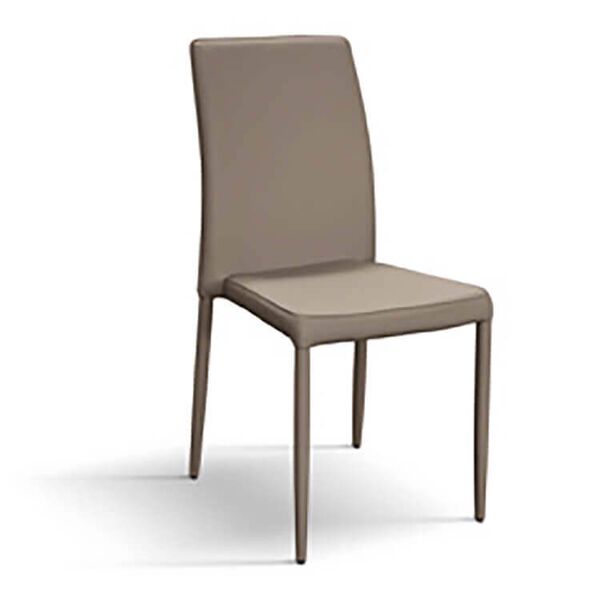 milani home sedia moderna in ecopelle di design moderno industrial cm 43 x 53 x 92 h marrone x x cm