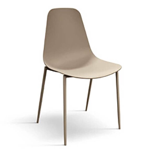 milani home sedia moderna in polipropilene di design moderno industrial cm 52 x 48 x 88 h marrone x x cm