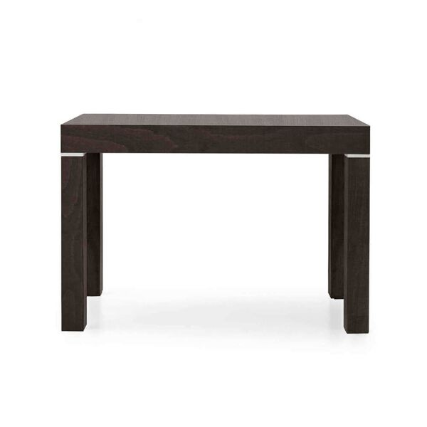 milani home tavolo da pranzo moderno di design allungabile a consolle cm 90x50/100/150/200/ grigio scuro 90 x 75 x 50 cm