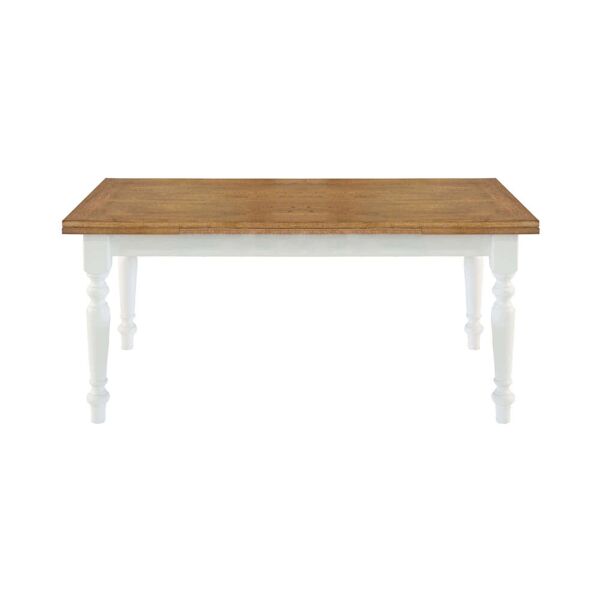 milani home tavolo da pranzo moderno di design apribile a libro cm 90x90/180 struttura bian marrone 90 x 75 x 90 cm
