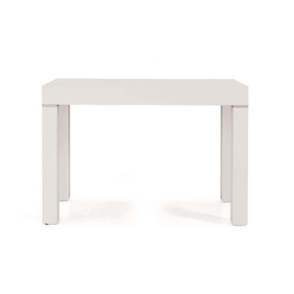 milani home tavolo da pranzo moderno di design allungabile a consolle cm 110x50/100/150/200 bianco 110 x 75 x 50 cm