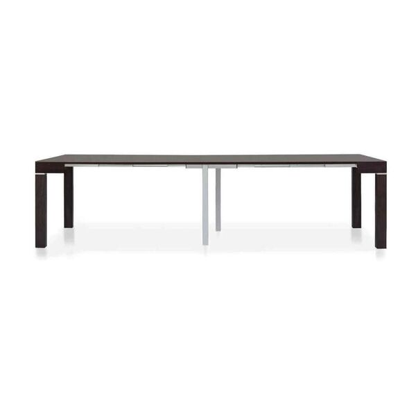 milani home tavolo da pranzo moderno di design allungabile a consolle cm 110x50/100/150/200 grigio scuro 110 x 75 x 50 cm