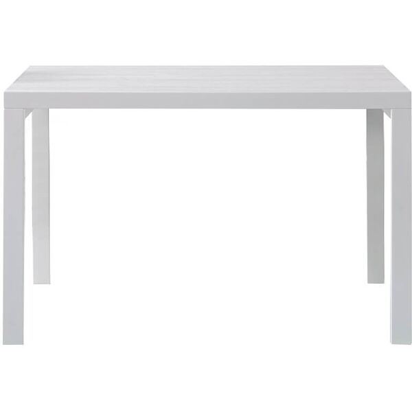 milani home tavolo da pranzo moderno di design allungabile a libro frassinato 90x120/240 bianco 120 x 75 x 90 cm