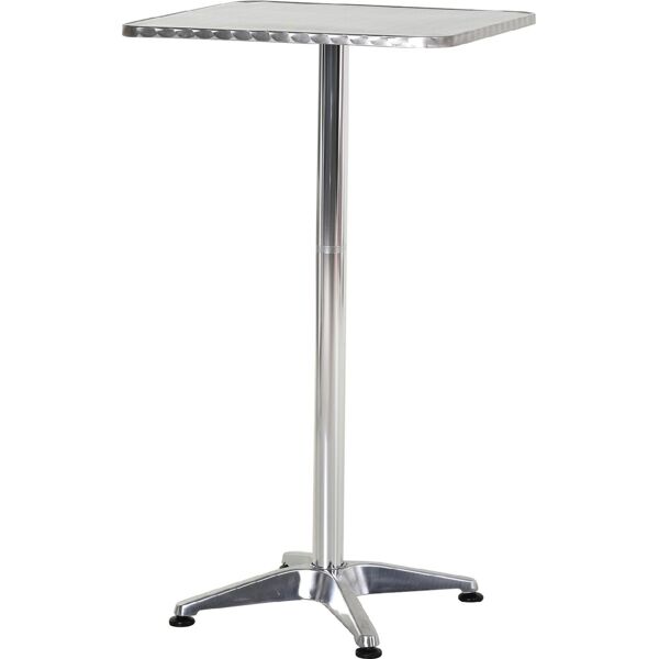 dechome d0175 tavolo bar/ristorante in acciaio inox quadrato 60x60 cm altezza 70-110 cm - d0175