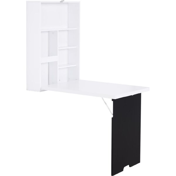 dechome 803dh39 tavolo pieghevole da parete con lavagnetta da muro bianco e nero 60cm x 88.5cm x 146.5cm - 803dh39