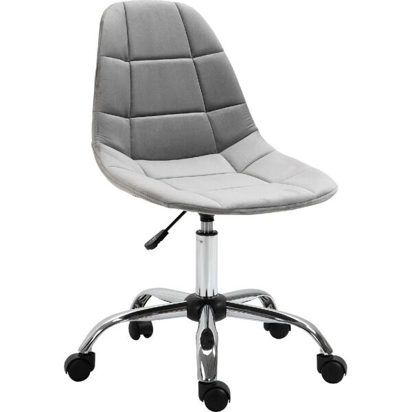 icon space 921366gy sedia ergonomica ufficio sedia da scrivania con rotelle girevole e regolabile in altezza colore grigio - 921366gy