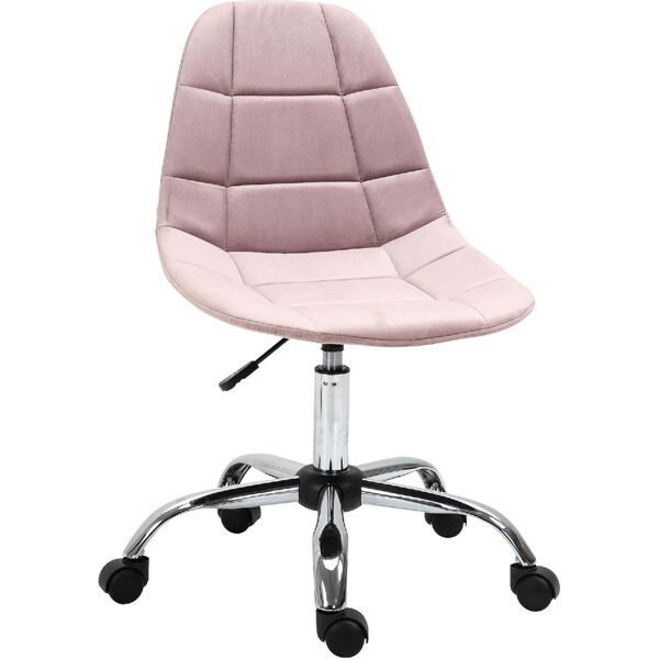 icon space 921366pk sedia ergonomica ufficio sedia da scrivania con rotelle girevole e regolabile in altezza colore rosa - 921366pk