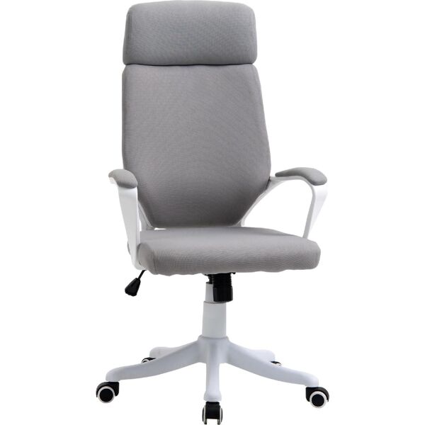 icon space 523/921 sedia ergonomica ufficio sedia da scrivania poltrona direzionale con rotelle e braccioli reclinabile, girevole e regolabile in altezza con poggiatesta colore grigio - 523/921