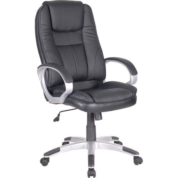 nbrand 1426 sedia ergonomica ufficio sedia da scrivania poltrona direzionale con rotelle e braccioli girevole e regolabile in altezza colore nero - 1426