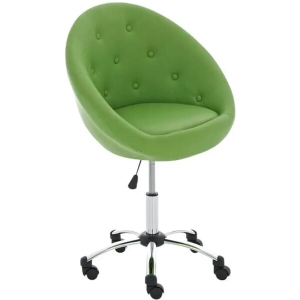 sediadaufficio sedia di design vienna, imbottita, elegante finitura in pelle, colore verde