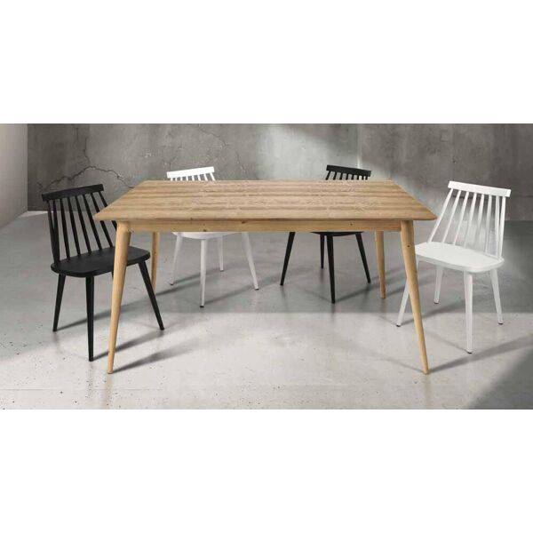 tavolo da pranzo allungabile in legno naturale 140 x 85
