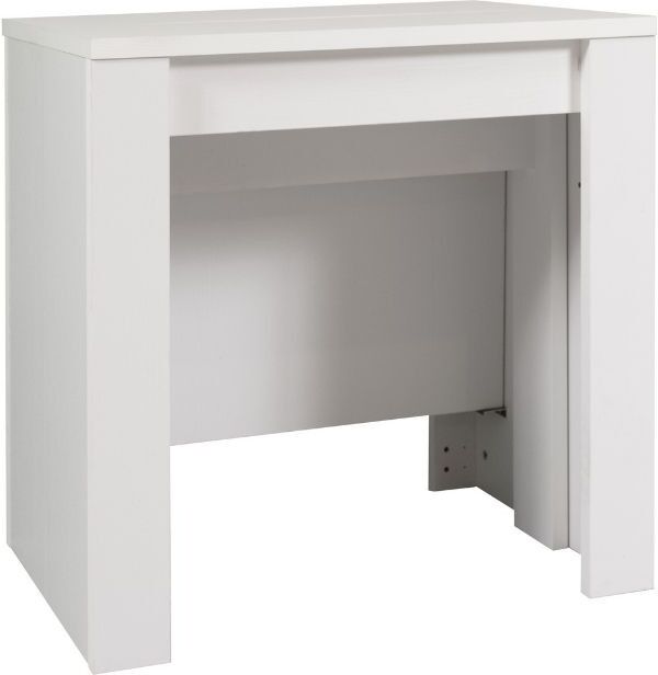 Toscohome Tavolo Consolle 252 cm allungabile in legno colore bianco - Baku