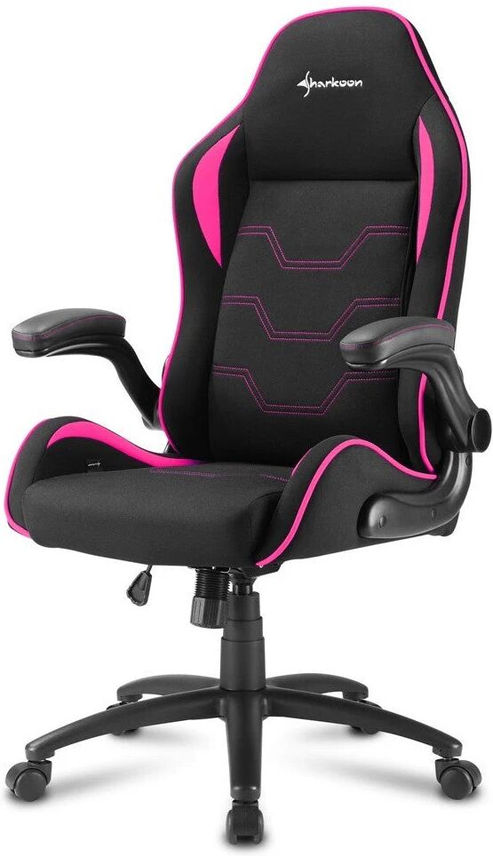 Sharkoon elbrus 1 poltrona gaming in tessuto nero/rosa