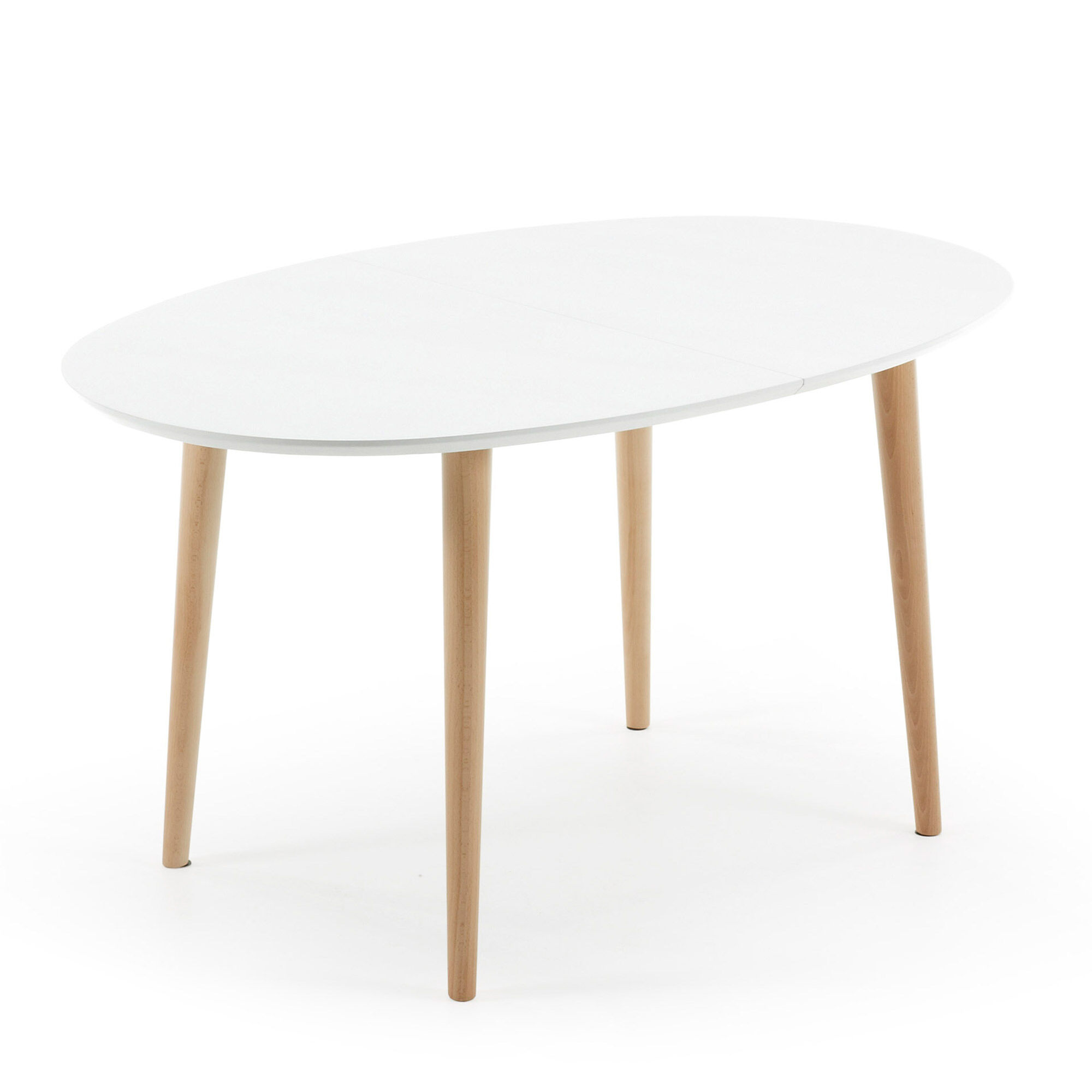 Kave Home Oqui tavolo allungabile ovale 140-220 cm bianco