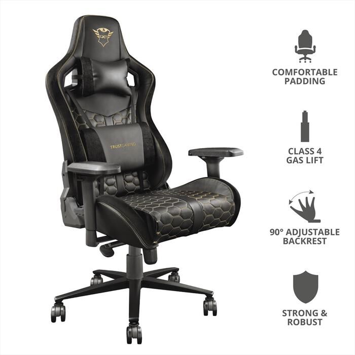Trust Sedia Gaming Gxt712 Resto Pro Chair-black