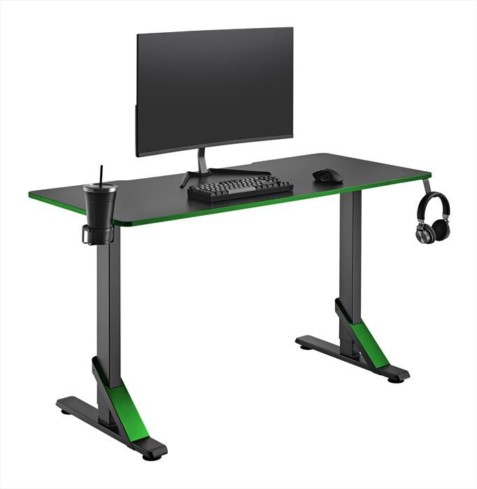 AAAMAZE Scrivania Gaming Desk Con Altezza Regolabile-nero