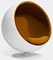 Eero Aarnio Originals 'ball Chair', Orange Hallingdal