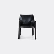 Cassina 'cab 413' Armchair, Leather, Black